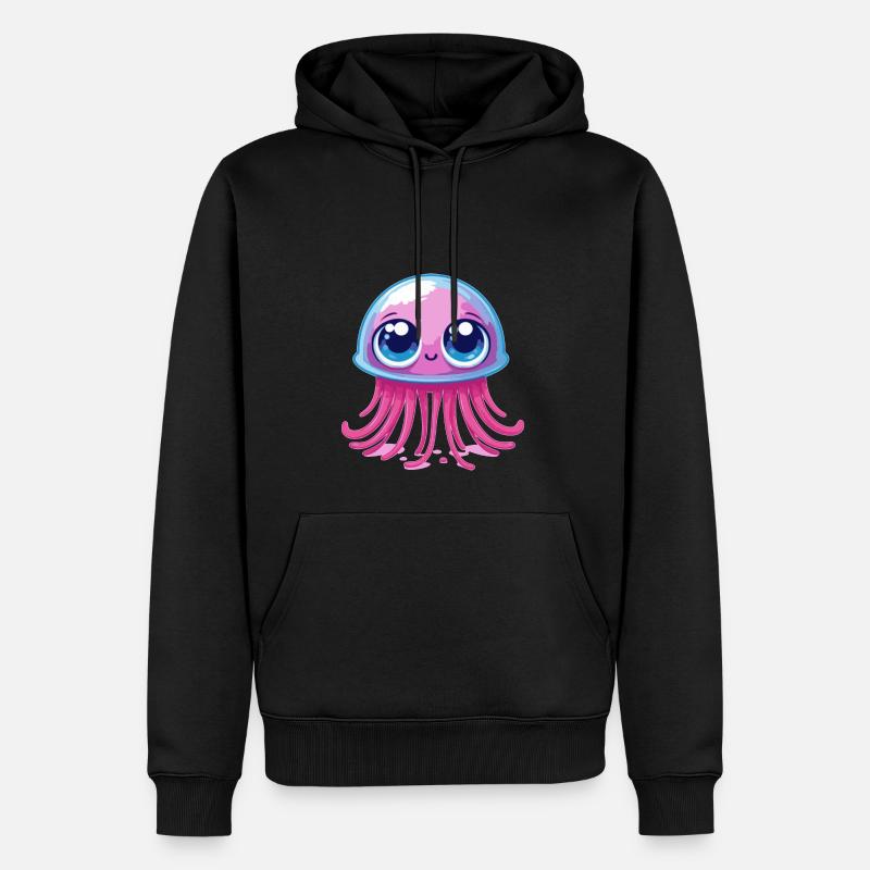 Méduse - Sweat à capuche Premium bio Homme - noir