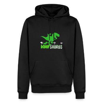 Dinosaur Gift Daddysaurus 2 Two Kids. - Sweat à capuche Premium bio Homme - noir - Devant - Nico (187cm)