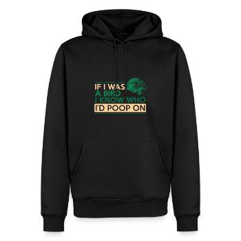 falke falknerei - Männer Premium Bio Hoodie - Schwarz - Vorne - Nico (187cm)