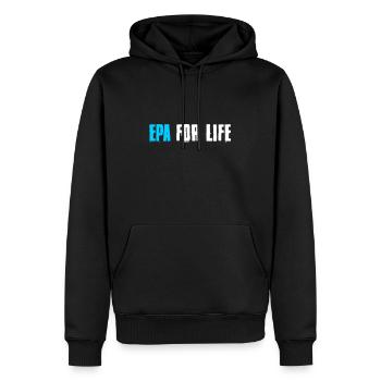 Epa fürs Leben - Männer Premium Bio Hoodie - Schwarz - Vorne - Nico (187cm)