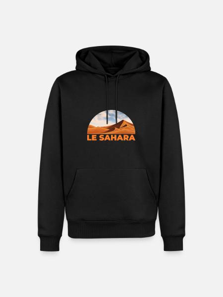 Die Sahara - Männer Premium Bio Hoodie - Schwarz