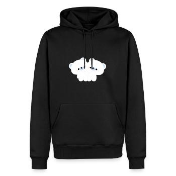 Couple d’ours polaires - Sweat à capuche Premium bio Homme - noir - Devant - Nico (187cm)