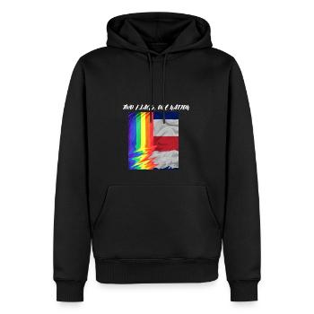 TWO FLAG ONE NATION LGBTQ x FRANCE - Sweat à capuche Premium bio Homme - noir - Devant - Nico (187cm)