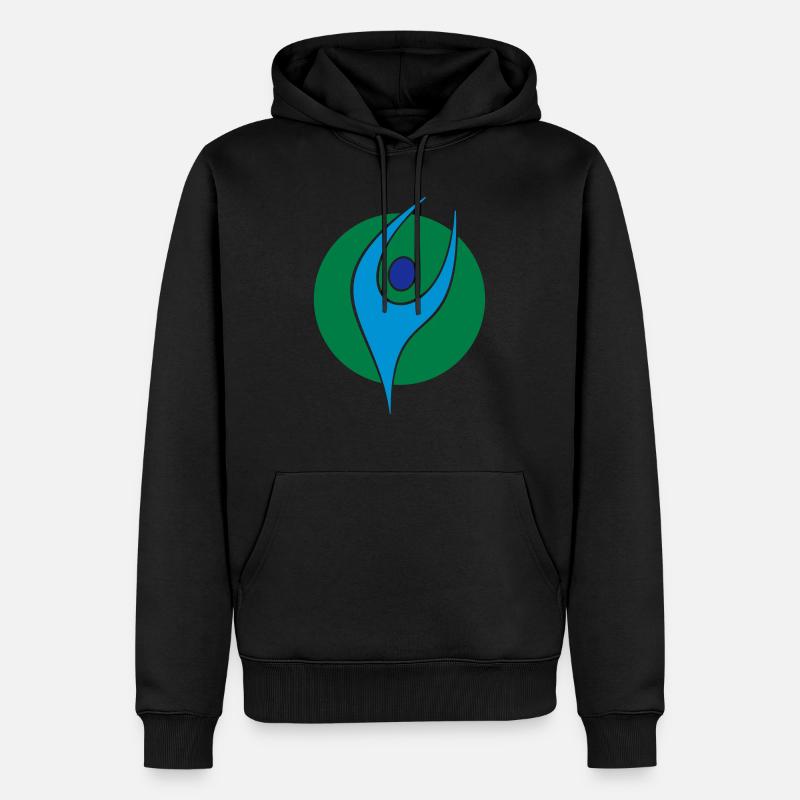Physio 5 Logo - Männer Premium Bio Hoodie - Schwarz