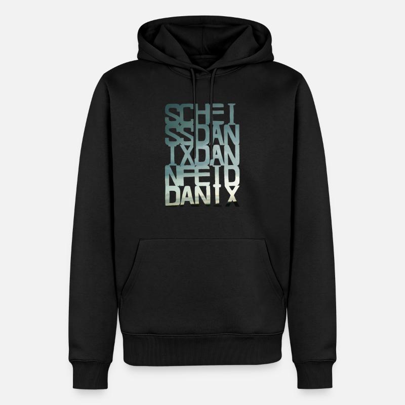scheiss da nix - blue - Männer Premium Bio Hoodie - Schwarz