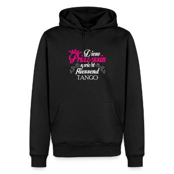 Tango - Prinzessin - Männer Premium Bio Hoodie - Schwarz - Vorne - Nico (187cm)