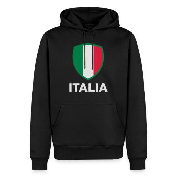 Nationalflagge von Italien - Männer Premium Bio Hoodie - Schwarz - Vorne - Nico (187cm)