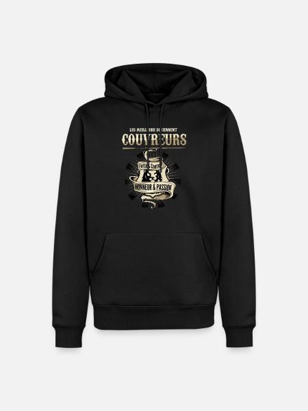 Meilleurs couvreurs - Sweat à capuche Premium bio Homme - noir