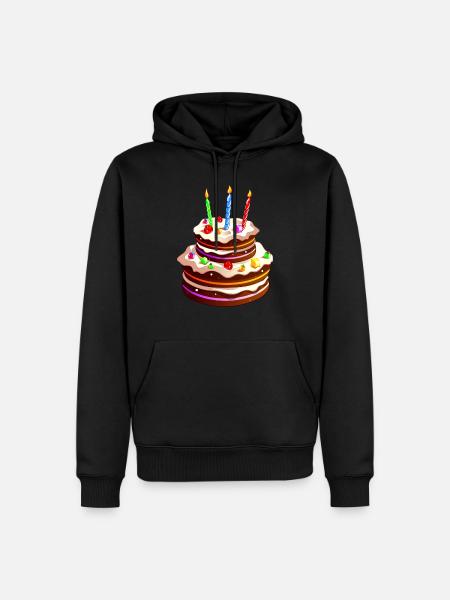 gros gâteau anniversaire - Sweat à capuche Premium bio Homme - noir