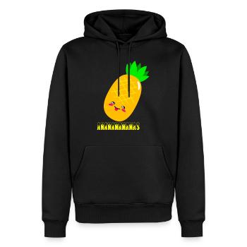 Ananananas - Sweat à capuche Premium bio Homme - noir - Devant - Nico (187cm)