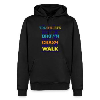 Triathlon - Männer Premium Bio Hoodie - Schwarz - Vorne - Nico (187cm)