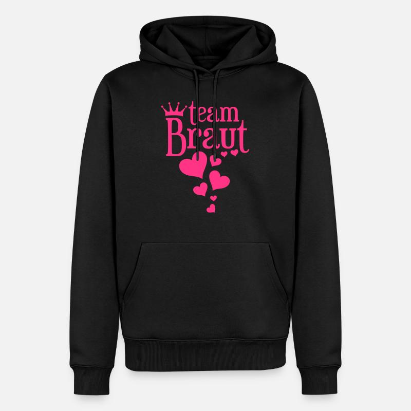 Team Braut - Junggesellinnenabschied - Männer Premium Bio Hoodie - Schwarz