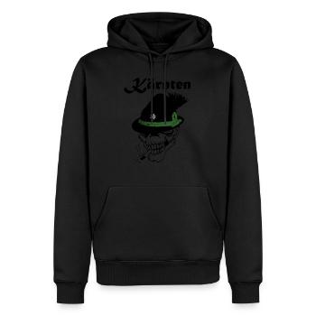 Carinthie - Sweat à capuche Premium bio Homme - noir - Devant - Nico (187cm)