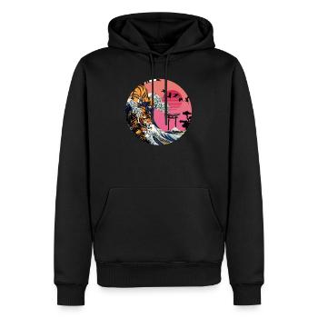 Rad Tiger Wave - Sweat à capuche Premium bio Homme - noir - Devant - Nico (187cm)