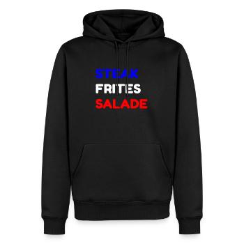 Steak Fries Salat - Männer Premium Bio Hoodie - Schwarz - Vorne - Nico (187cm)