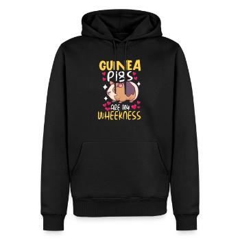 Cochon d’Inde Fan Propriétaire Pet My Wheekness - Sweat à capuche Premium bio Homme - noir - Devant - Nico (187cm)