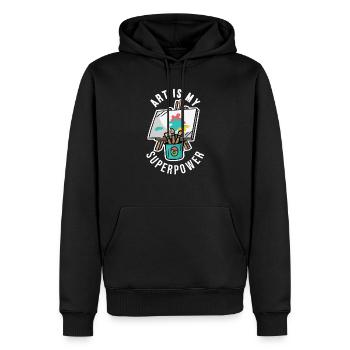Artiste Peinture Peintre Art Peinture Art Professeur - Sweat à capuche Premium bio Homme - noir - Devant - Nico (187cm)