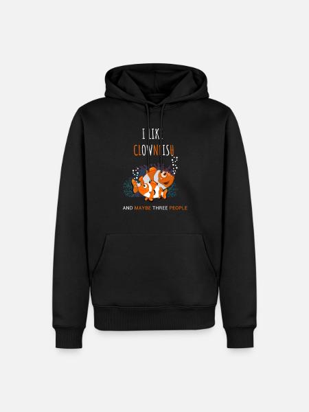 funny clownfish - Men’s Premium Organic Hoodie - black