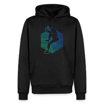 Boulder Grimpeurs Hommes Escalade Bloc - Sweat à capuche Premium bio Homme - noir - Devant - Nico (187cm)