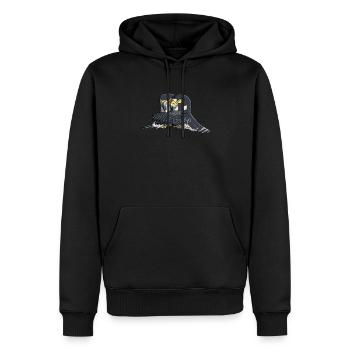 Vogel Wanderfalke - Männer Premium Bio Hoodie - Schwarz - Vorne - Nico (187cm)