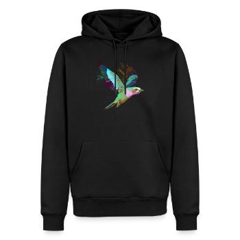 Fliegender Splash Gabelracke Vogel - Männer Premium Bio Hoodie - Schwarz - Vorne - Nico (187cm)
