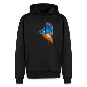 Fliegender Eisvogel - Männer Premium Bio Hoodie - Schwarz - Vorne - Nico (187cm)