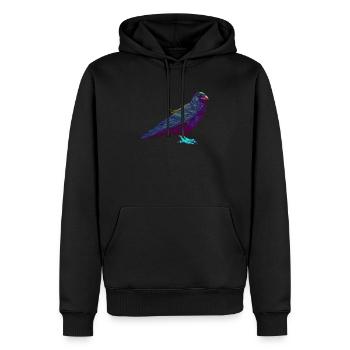 Splash Rabe Krähe - Männer Premium Bio Hoodie - Schwarz - Vorne - Nico (187cm)