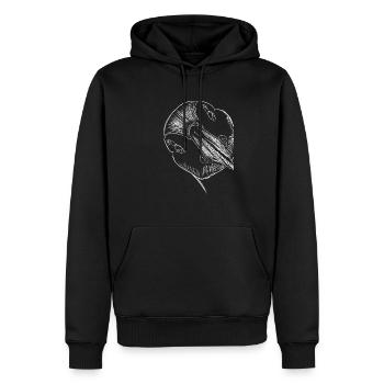 Witziger Vogel Papageientaucher - Männer Premium Bio Hoodie - Schwarz - Vorne - Nico (187cm)