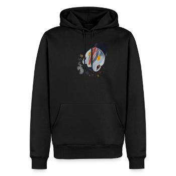 Neugieriger Vogel Papageientaucher - Männer Premium Bio Hoodie - Schwarz - Vorne - Nico (187cm)