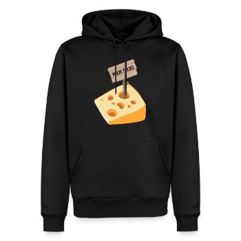 Moon Rocks - Cheesy Joke - Männer Premium Bio Hoodie - Schwarz - Vorne - Nico (187cm)