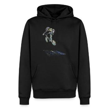 BMX Race Racing Mountainbike Motocross - Männer Premium Bio Hoodie - Schwarz - Vorne - Nico (187cm)