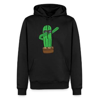 Tupfender Kaktus Sonnenbrille Sukkulente - Männer Premium Bio Hoodie - Schwarz - Vorne - Nico (187cm)