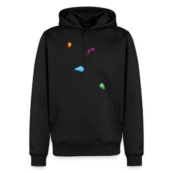 escalade bloc bloc rochers escalade libre - Sweat à capuche Premium bio Homme - noir - Devant - Nico (187cm)