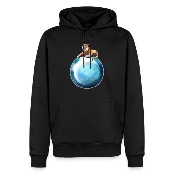 Le Tigre - Sweat à capuche Premium bio Homme - noir - Devant - Nico (187cm)