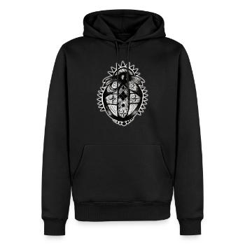 Black Motanka. National Ukrainian doll - Men’s Premium Organic Hoodie - black - Front - Nico (187cm)