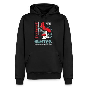 Pilzsuche, Shiitake-Gemüse, Natur - Männer Premium Bio Hoodie - Schwarz - Vorne - Nico (187cm)