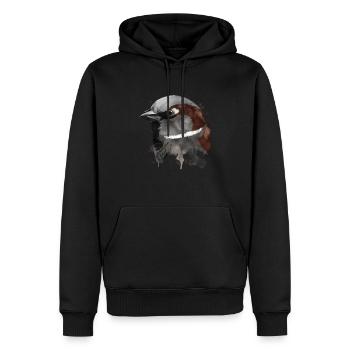 Moineau domestique Splash Moineau domestique Oiseau Moineau - Sweat à capuche Premium bio Homme - noir - Devant - Nico (187cm)