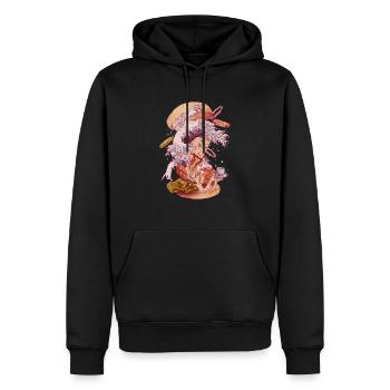 FUSION GHOST - Men’s Premium Organic Hoodie - black - Front - Nico (187cm)
