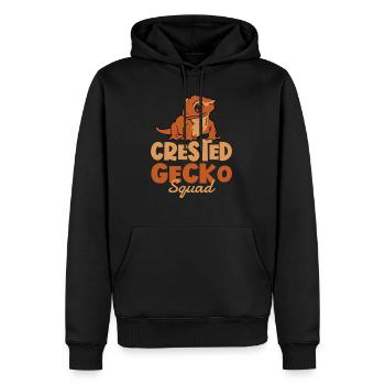 Crested Geckos Squad Ironic Lizard Reptilien - Männer Premium Bio Hoodie - Schwarz - Vorne - Nico (187cm)