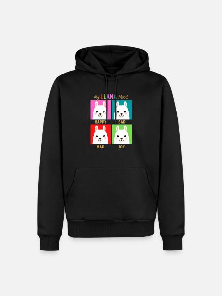 My Llama Mood - Men’s Premium Organic Hoodie - black