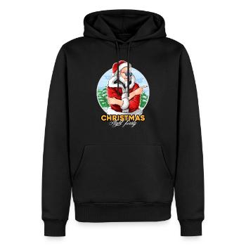 Weihnachten mal wieder - Männer Premium Bio Hoodie - Schwarz - Vorne - Nico (187cm)