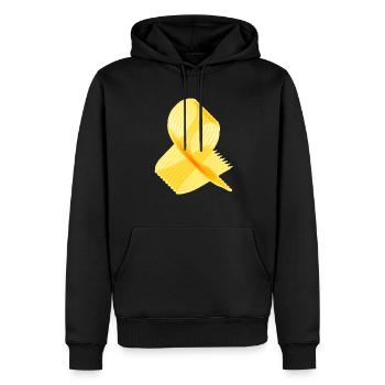 Und noch viel mehr - Männer Premium Bio Hoodie - Schwarz - Vorne - Nico (187cm)