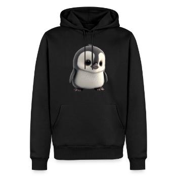 Baby Pinguin - Männer Premium Bio Hoodie - Schwarz - Vorne - Nico (187cm)