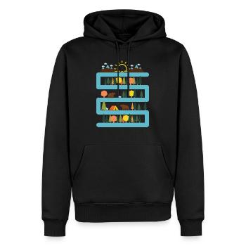 Adventure Travel Hiking Mountain - Männer Premium Bio Hoodie - Schwarz - Vorne - Nico (187cm)