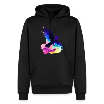 Budgerigar cockatiel oiseau propriétaire oiseau - Sweat à capuche Premium bio Homme - noir - Devant - Nico (187cm)