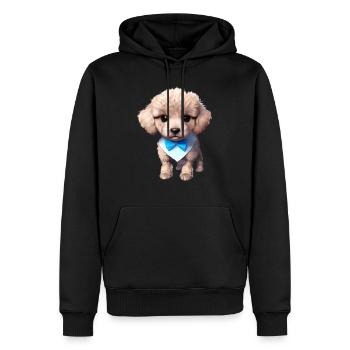 Caniche Chien Amour Chien Propriétaire Caniche Chiot Chien Chiot Chiot - Sweat à capuche Premium bio Homme - noir - Devant - Nico (187cm)