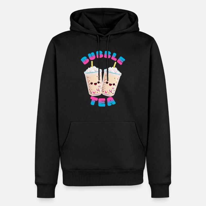 Bubble milk tea tapioca - Men’s Premium Organic Hoodie - black