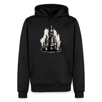 Besiegter Gegner - Männer Premium Bio Hoodie - Schwarz - Vorne - Nico (187cm)