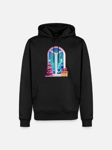 Weihnachten Geschenk Weihnachtsbaum weihnachtlich - Männer Premium Bio Hoodie - Schwarz