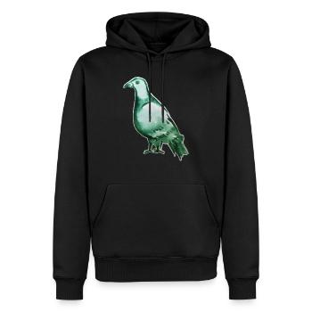 stadttaube - Männer Premium Bio Hoodie - Schwarz - Vorne - Nico (187cm)
